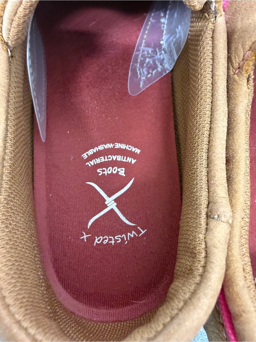 Twisted X Breast Cancer Awareness Leather Loafers Women’s 8.5 Tan - Picture 13 of 16